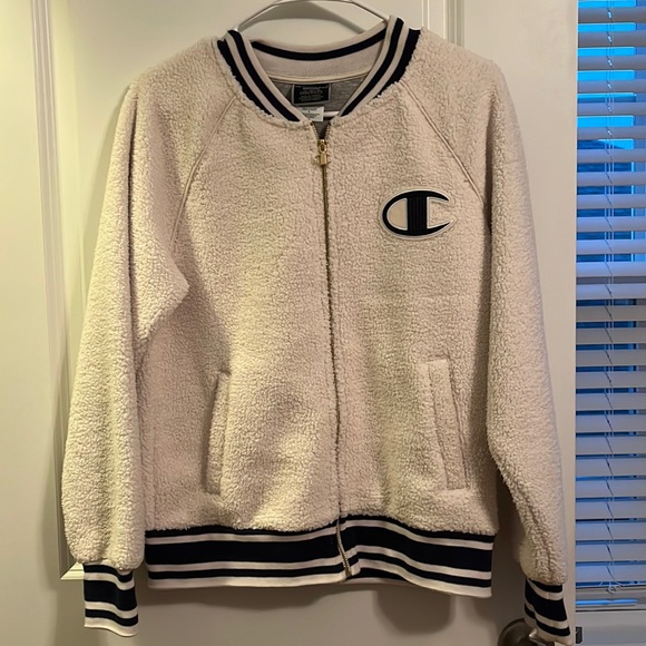 Shearling Champion Jersey jacket NWOT - Picture 5 of 7